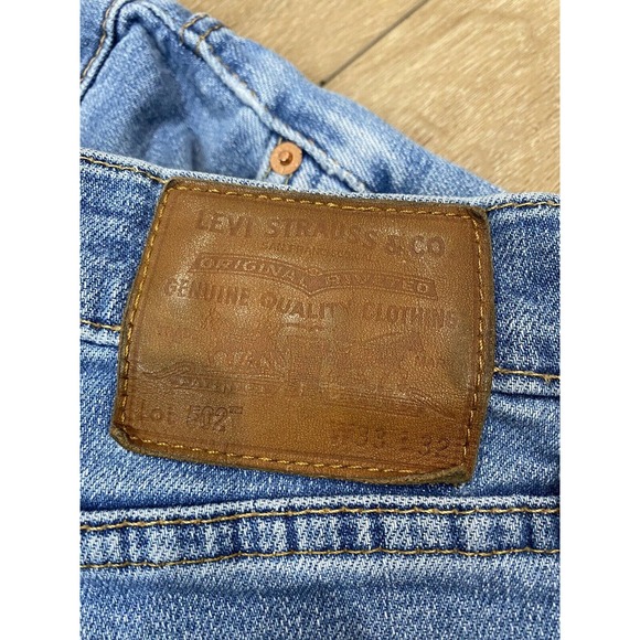 Levi's Men's Lot 502 Premium Jeans Size 33 x 32 Blue Jeans Big E Red Tab - Picture 5 of 9